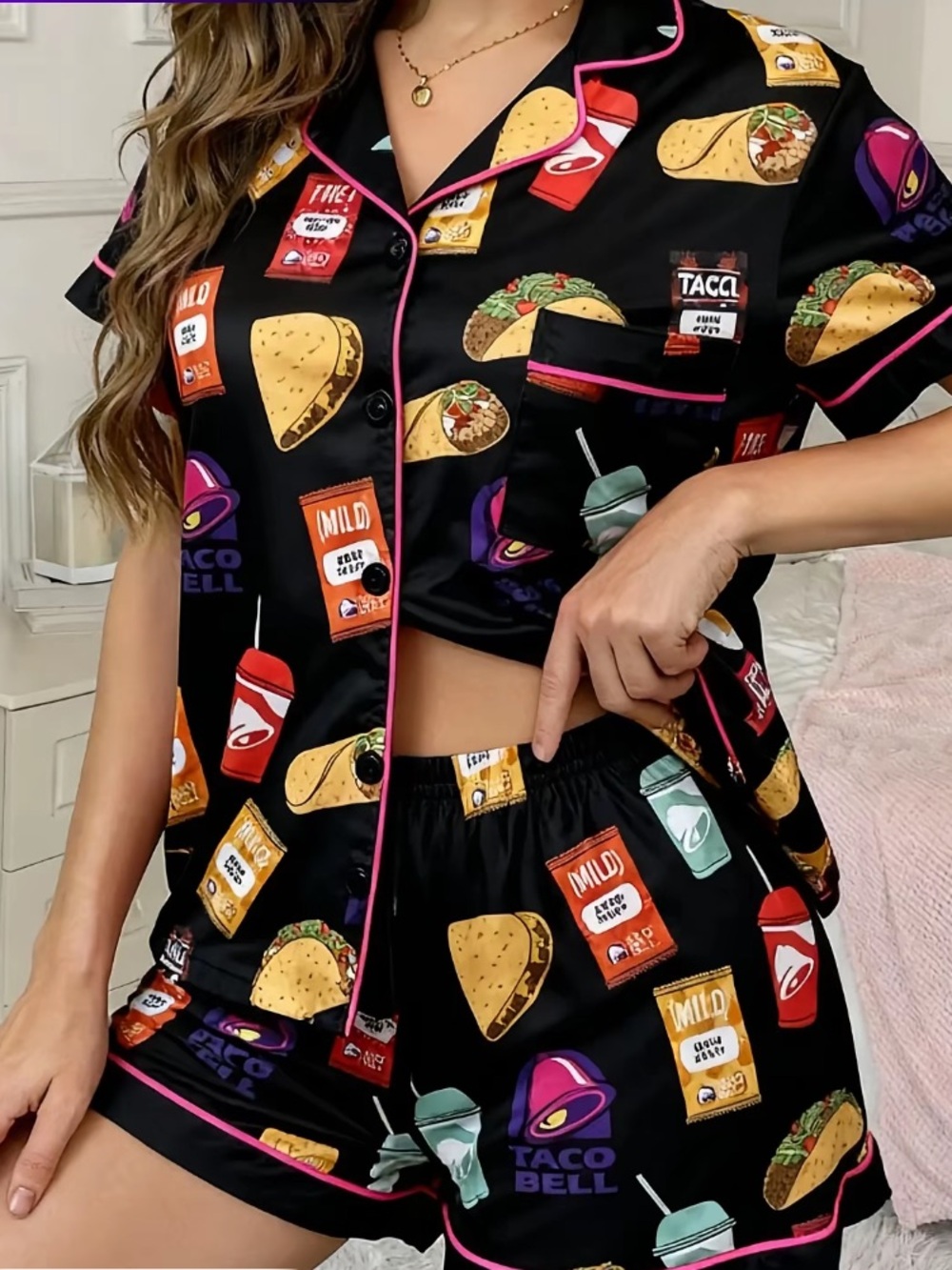 Taco Bell Black  PJ Set